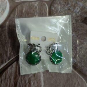 Private Label Oxy Rised Ear Rings Green Colour