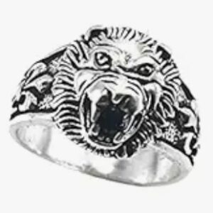 Private Label Jewellers Sterling Silver Lion King Ring for boys Size 20
