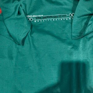 Four Brothers Cotton Bottol Green Half T Shirt For Men L Size