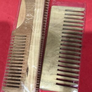 Private Label Wooden Hair Comb Light Yellow Colour Pack Of 3