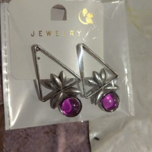 Private Label Oxy Rised Ear Rings Purple Colour