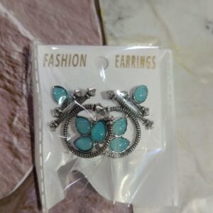 Private Label Oxy Rised Ear Rings Sky Blue Colour
