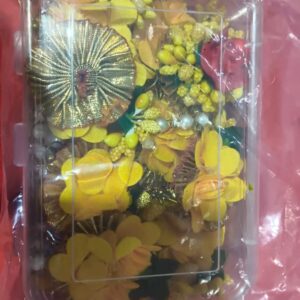 Private Label Yellow Colour 5 Tikuli Sets And 4 Sets Of Earrings For Women