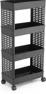 Private Label 4 Layer Tier Plastic Modular Onion Rack Plastic Plastic Free Standing Cabinet