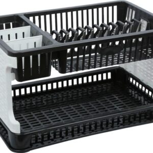 Private Label Esquire Dish Drainer Kitchen Rack Plastic Titan Kitchen Rack Black