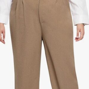 Private Label Women Plus Size Trouser Stretchable High Waist Pant Olive Size 32