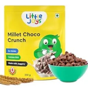 Little Joys Millet Choco Crunch Healthy Breakfast Cereal for Kids Made with Ragi Jowar Foxtail Red Rice No Maida No Refined Sugar Sweetened with Jaggery 250gm