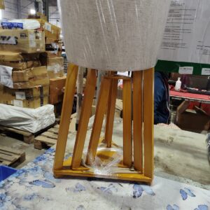 Private Label molu wood floor lamp white