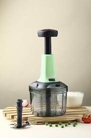 Private Label Black Green Colour Hand Press Chopper