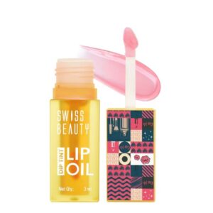 Swiss Beauty Dip Tint Colour Changing PH Lip Oil With Vitamin E for Long Lasting Nourishment and Hydration Soft and Natural Pink Lips Shade Kiwi 3ml