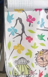 Private Label Delight Art Colorful Branches With Cages and Leaf Flower Butterfly Design Wall Sticker Size4X12 cm