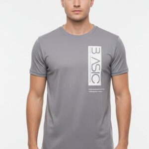 Private Label Super Light and Thin Mens Polyester Dry fit Printed TShirt Combo Pack of 1 inGrey Colours Designed for Gym Sports and Casual use size L