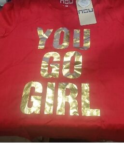 now girls dress top red colour size M
