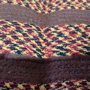 Private Label Brown Yellow Red Black Colour Mix Door Mat Mini Oval Size