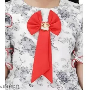 Private Label Girls Stylish Red Pant White Printed Top 30 Size