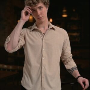 Beige Full sleeve Corduroy Shirts size M