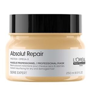 LOral Professionnel Absolut Repair Mask for Dry Damaged Hair 250ml Professional mask for Strengthening and Repairing Hair With Protein Omega 9 For Men Women