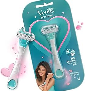 Gillette Venus Skin Love With Skin Essence Womens Razor For Hair Removal Pack Of 1 Green