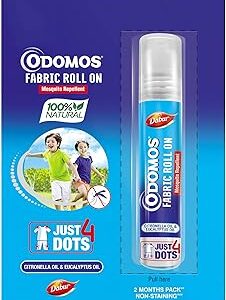 Odomos Mosquito Repellant Fabric Roll On 8 ML Pack Of 6
