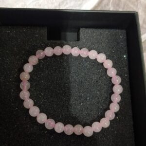 Astro Talk Pink Colour Bracelet With Card Natural Rose Quartz