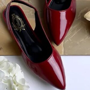 Private Label Buy Shoetopia Solid Mule Sandals Red for Girls Maroon Colour