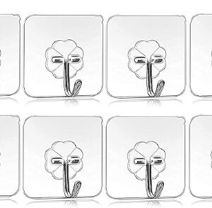 Private Labe Conphisco Self Adhesive Pack of 10 Pcs Plastic Wall Hooks Heavy Duty Hooks for Hanging