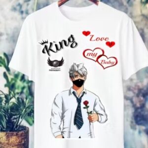 Private Label Love My Baby Round Neck Printed White Tshirt For Boy size 32 White