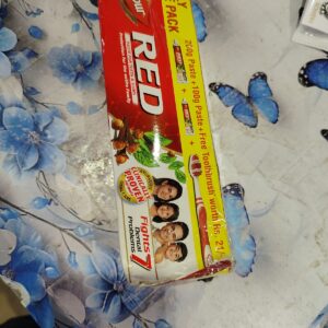 Dabur Red Toothpaste 200 100 g With Free Toothbrush