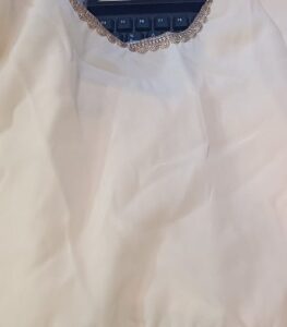 Private Label Anarkali Kurta and Pant with Dupatta Set white Size M