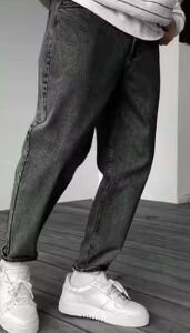 Styli mom fit jeans for mens grey colour
