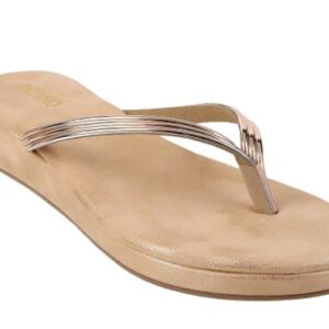 Metro Women Gold Casual Slippers Size 6 Cream