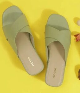 MOCHI Women Heels Sandal Green 6 SIZE