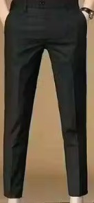 Private Label Men s Lightweight No I High Waist Dress Pants Stretch Casual Business Flat Front Chino Trousers Black Colour Size M