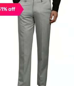 Louis Philippe Grey Regular Fit Trousers Colour Grey Size 30