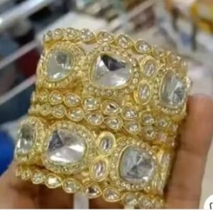 Private Label New beautiful kangan and golden bangles set 4 6 size