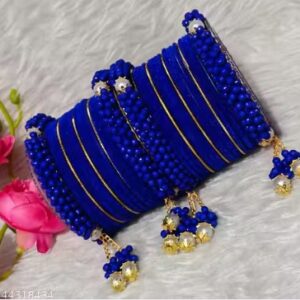 Private Label Stylish Bangles Set blue colour size 2 point 2 womens