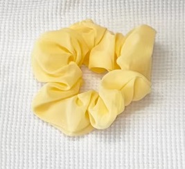 Private Label Chiffon Scrunchies Yellow Colour