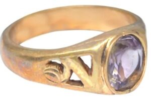 Private Label yellow Lucky Gem Medium Stone Ring gold colour