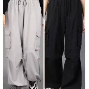 Private Label NS cargo pant women s girl stylish Color Black And Grey Size L