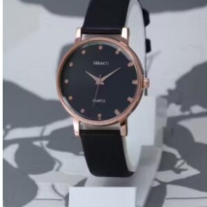 Private Label FANCY ROUND DAIL ATTRACTIVE ANALOG WATCHES FOR GIRLS Color Black