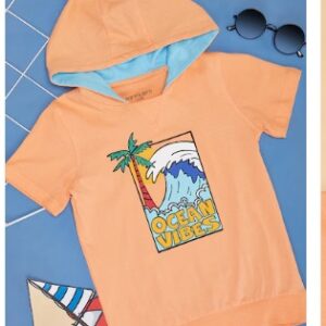 Pantaloons Junior Orange Printed Casual Half Sleeves Boys Regular Fit T Shirt For 6 TO 7 Yrs