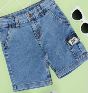 Pantaloons Junior Light Blue Solid Casual Boys Regular Fit Shorts 4 To 5 Yrs