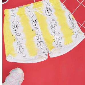 Pantaloons Junior Yellow Printed Cotton Girls Shorts For 8 To 9 Yrs