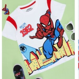 Pantaloons Junior White Printed Casual Half Sleeves Round Neck Boys Regular Fit TShirt For 6 To 7 Yrs