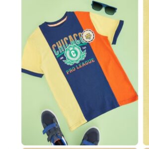 Pantaloons Junior Navy Printed Casual Half Sleeves Round Neck Boys Regular Fit TShirt Size 8 TO 9 Yrs