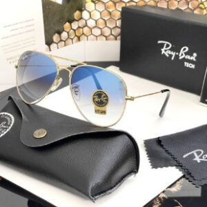 Ray Ban AirFrame 3517 Gold Blue DC Sunglass