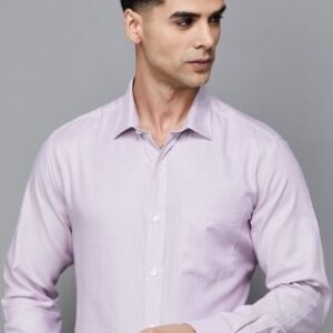 park avenue Men Printed Regular Fit Formal Shirt colour light purple size 42
