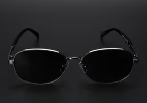 Voyage Unisex Black Lens Silver Frame Square Sunglasses