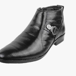 Mochi Men Leather Boots Black Colour And Size 41