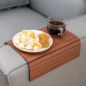 Brown Color Wooden Sofa Side Tray Table